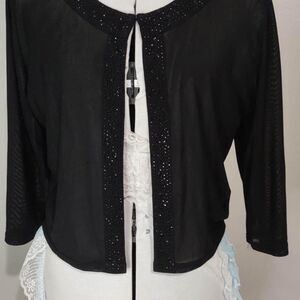 Large Modelia Womens Long Sleeve Black Cardigan C3488